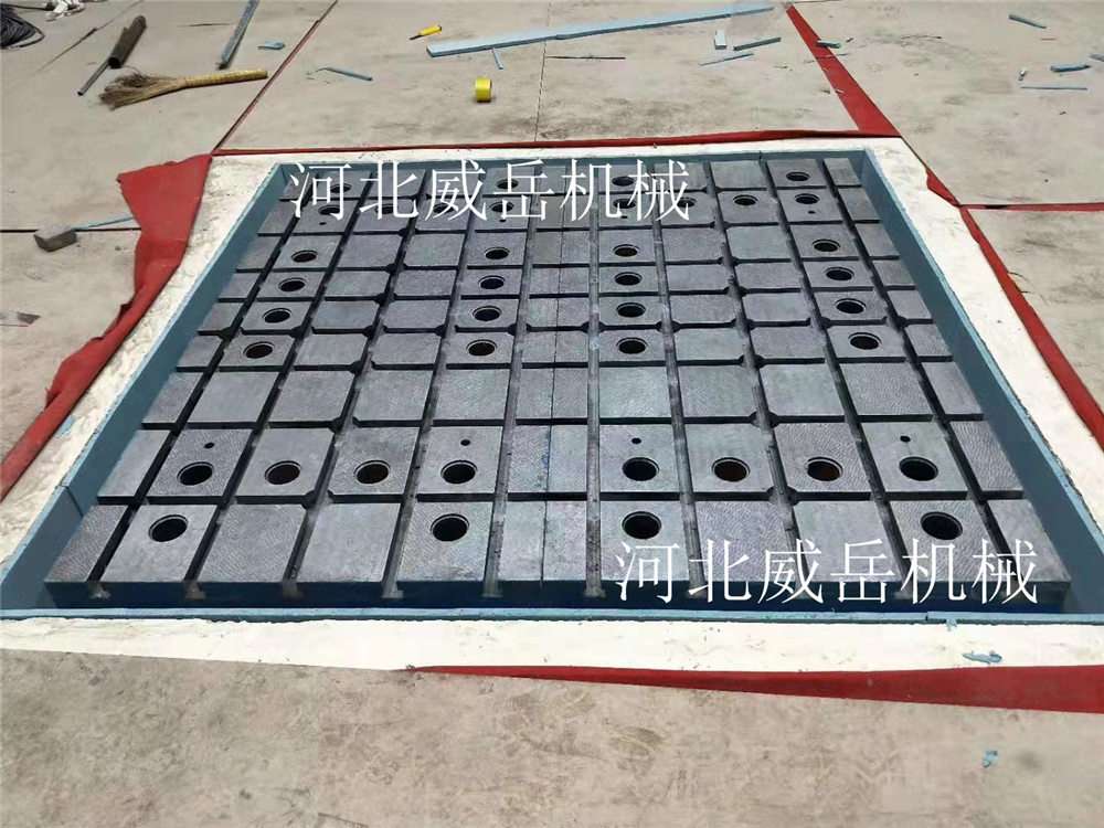 大型鑄鐵平臺半成品工作臺廠家HT250材質(zhì)定制異性鑄鐵平臺