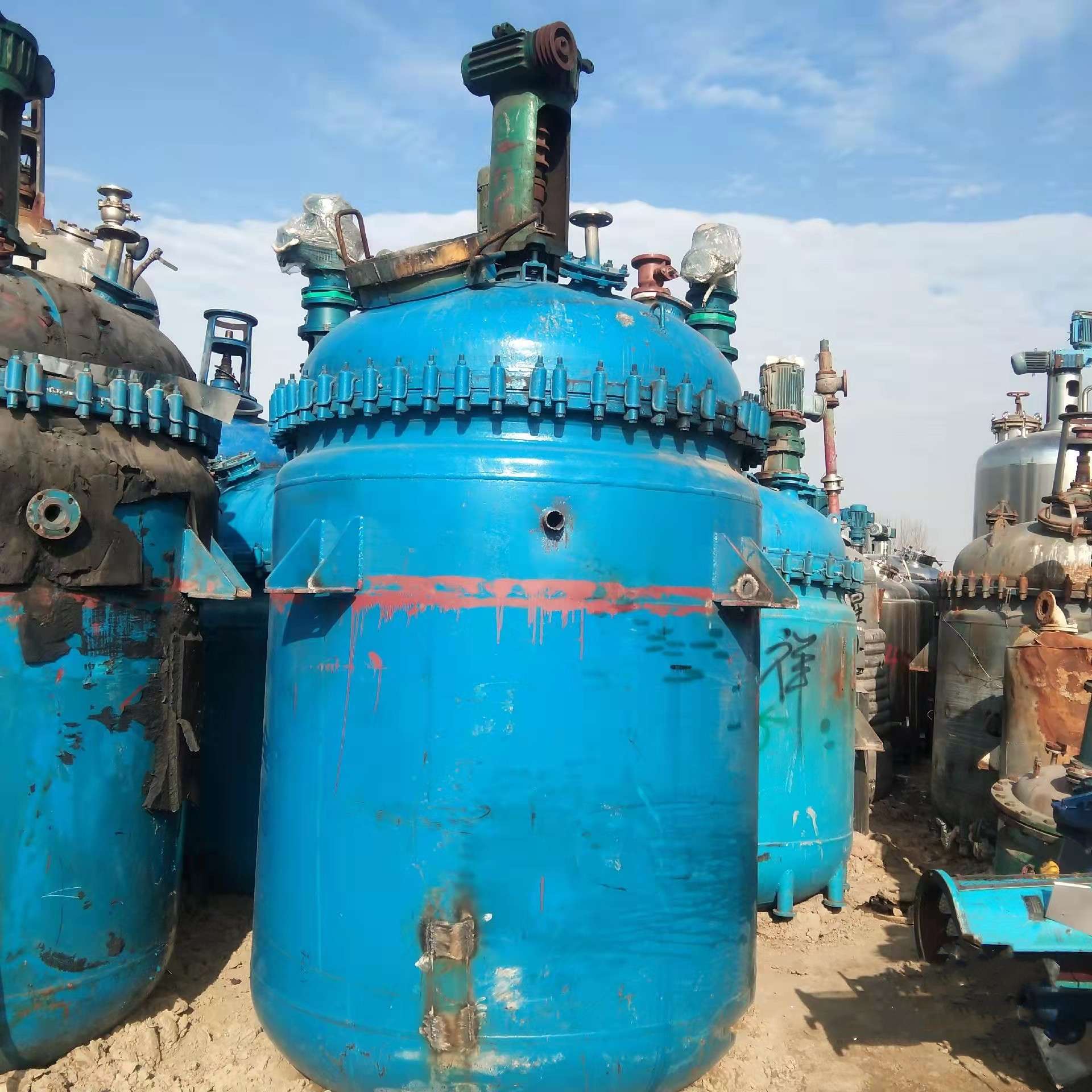 福建出售二手6500L搪瓷反應(yīng)釜5000L磁力攪拌反應(yīng)釜